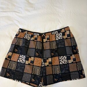 RIPZONE Patterned Black and Tan Men’s Swim Shorts